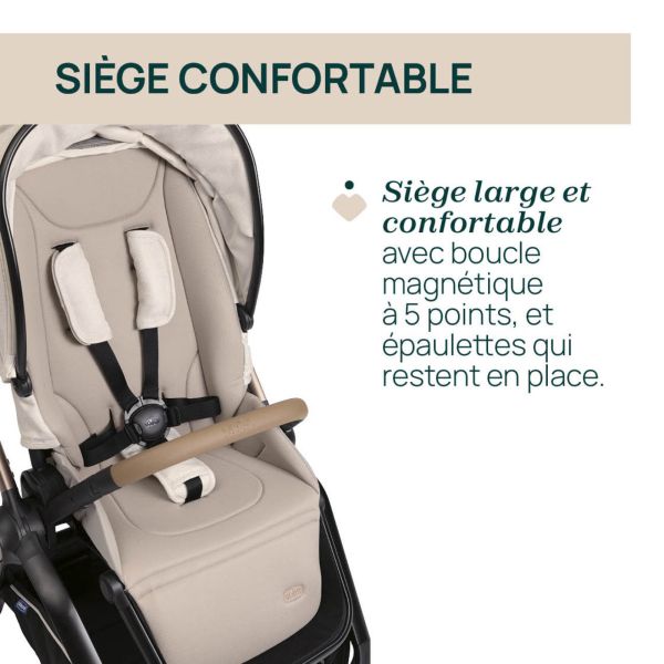Poussette Mysa avec adaptateurs Amber Glow
