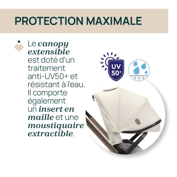 Poussette Mysa avec adaptateurs Amber Glow