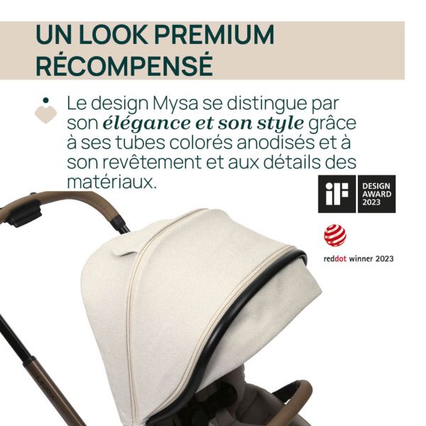 Poussette Mysa avec adaptateurs Amber Glow