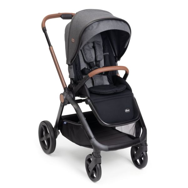 Poussette Mysa avec adaptateurs Black Satin