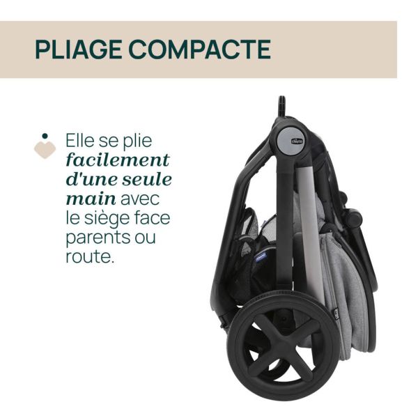 Poussette Mysa avec adaptateurs Lunar Rock