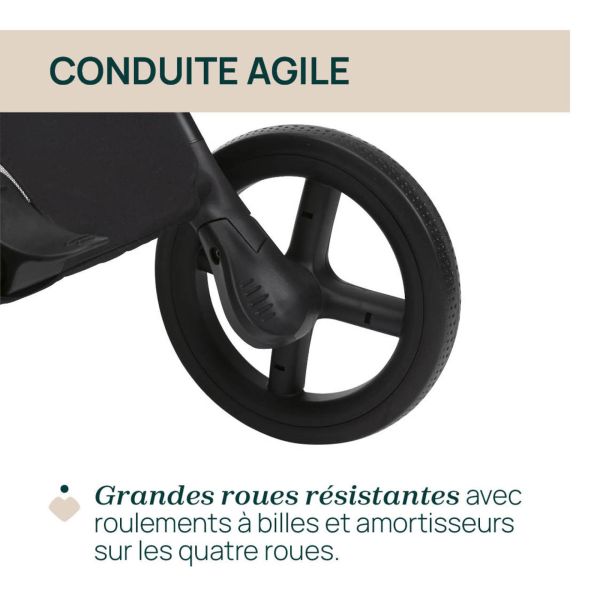 Poussette Mysa avec adaptateurs Lunar Rock