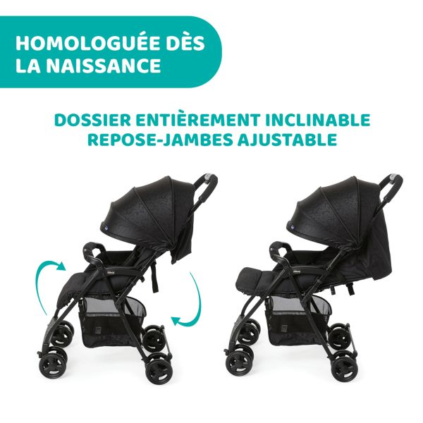 Poussette Ohlala 3 - Jet black