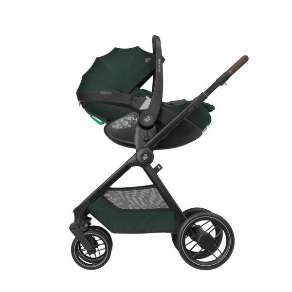 Poussette duo Oxford Twillic Green + Siège auto Pebble 360 Pro2 I-Size Twillic Green