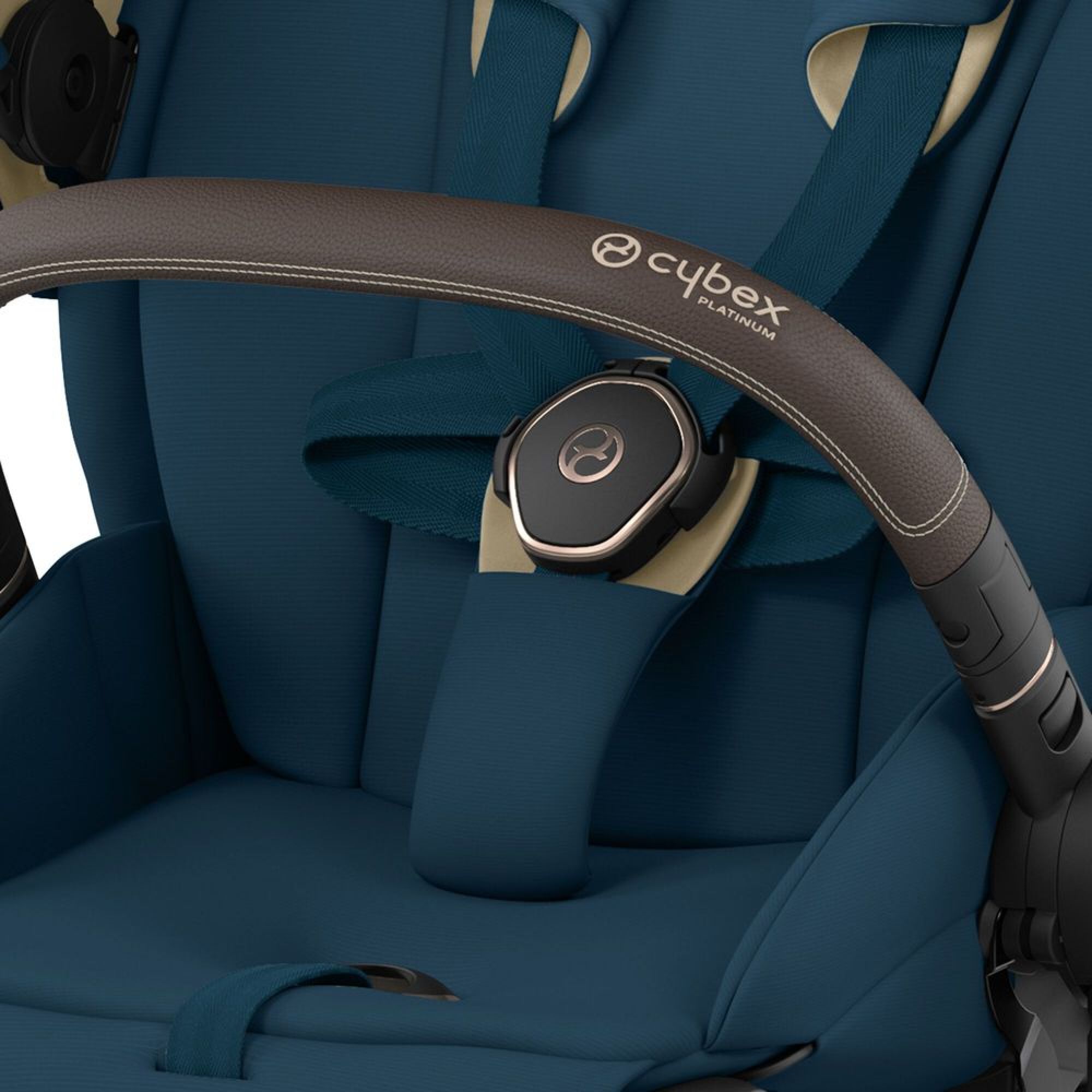 Cybex - Pack poussette Priam avec siège auto Cloud Z - Chrome noir,  nautical bleu