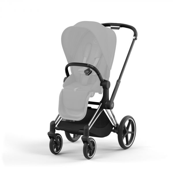 Poussette Priam 4 Cozy beige châssis Chrome Black