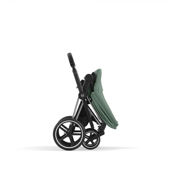 Poussette trio Priam 4 Leaf Green châssis Chrome Black + Siège auto Cloud T i-Size + Nacelle Luxe