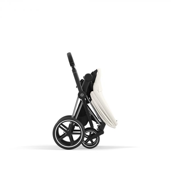 Poussette trio Priam 4 Off White châssis Chrome Black + Siège auto Cloud T i-Size + Nacelle Luxe