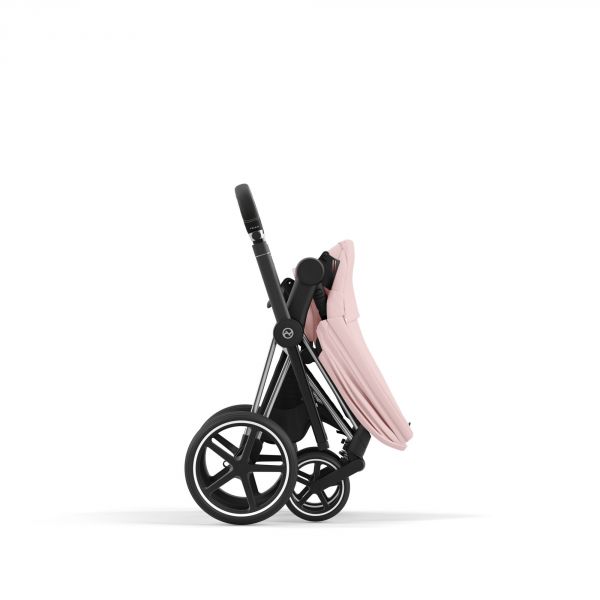Poussette trio Priam 4 Peach Pink châssis Chrome Black + Cloud G i-Size + Nacelle Luxe