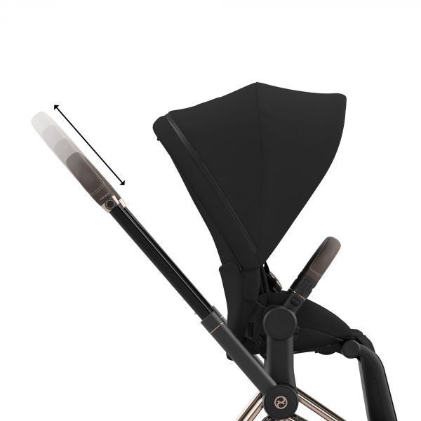 Poussette Priam 4 Sepia Black châssis Chrome Black