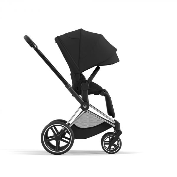 Poussette duo Priam 4 Sepia Black châssis Chrome Black + Siège auto Cloud G i-Size