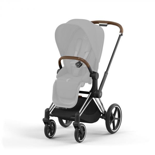 Poussette Priam 4 Mirage Grey châssis Chrome Brown