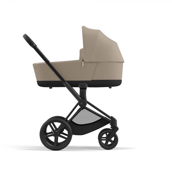 Poussette trio Priam 4 Cozy Beige châssis Matt Black + Cloud T i-Size + Nacelle Luxe