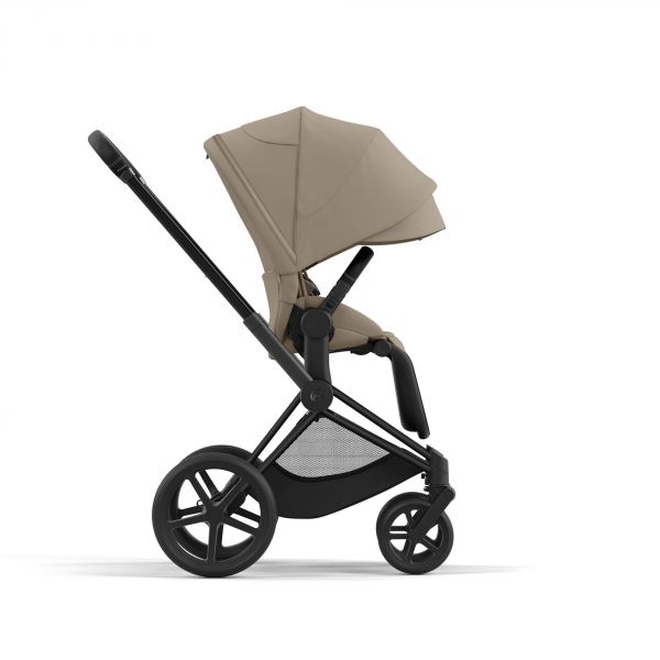 Poussette trio Priam 4 Cozy Beige châssis Matt Black + Cloud T i-Size + Nacelle Luxe
