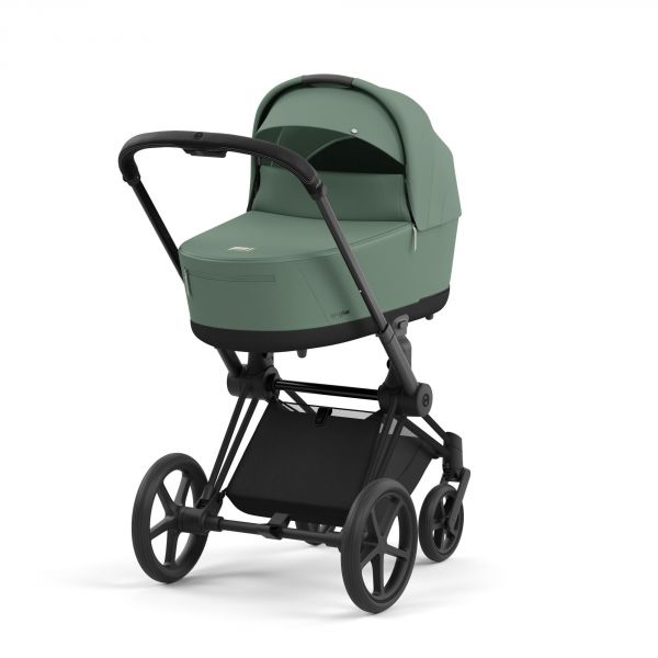Poussette trio Priam 4 Leaf Green châssis Matt Black + Cloud T i-Size + Nacelle Luxe