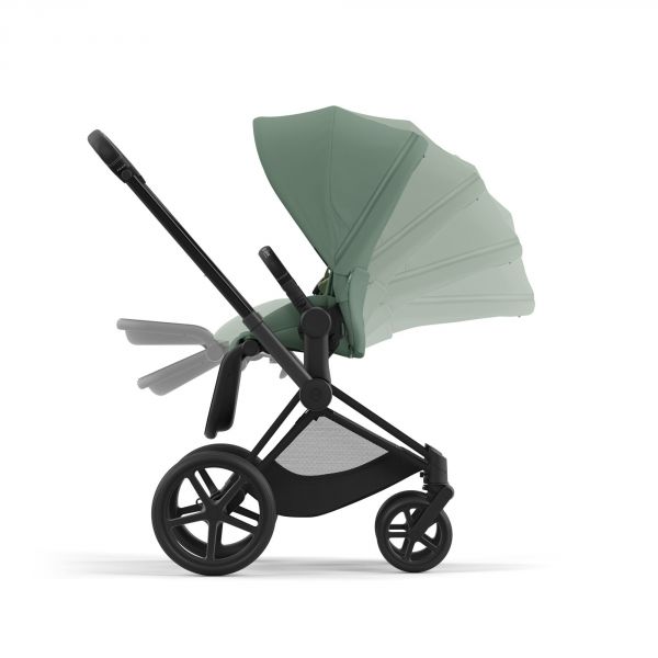 Poussette trio Priam 4 Leaf Green châssis Matt Black + Cloud T i-Size + Nacelle Luxe