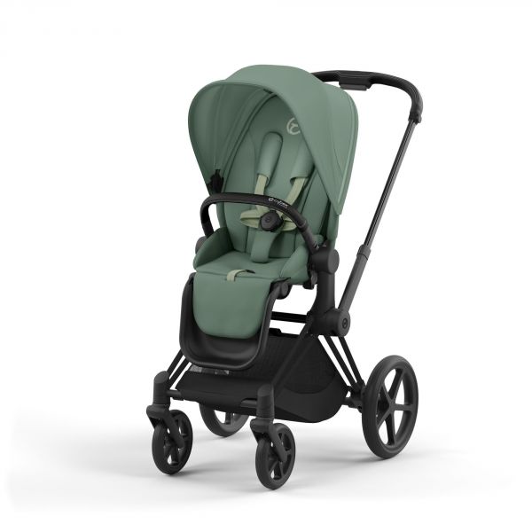 Poussette trio Priam 4 Leaf Green châssis Matt Black + Cloud T i-Size + Nacelle Luxe