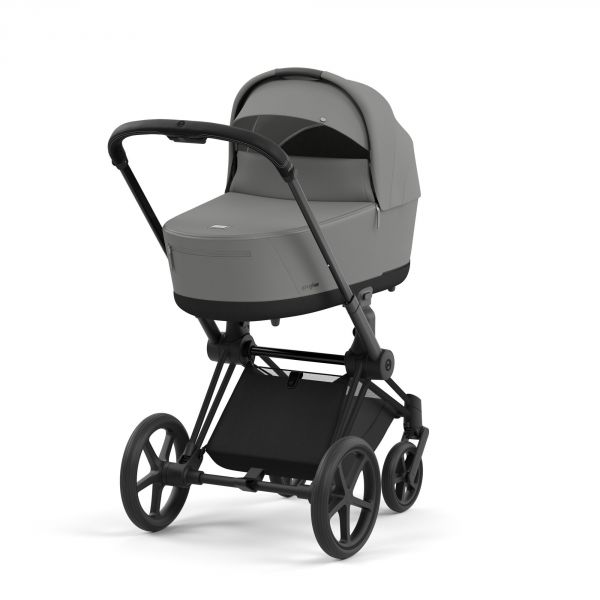 Poussette trio Priam 4 Mirage Grey châssis Matt Black + Cloud T i-Size + Nacelle Luxe