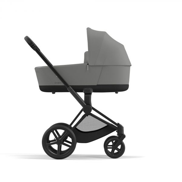 Poussette trio Priam 4 Mirage Grey châssis Matt Black + Cloud T i-Size + Nacelle Luxe