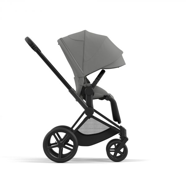 Poussette trio Priam 4 Mirage Grey châssis Matt Black + Cloud T i-Size + Nacelle Luxe