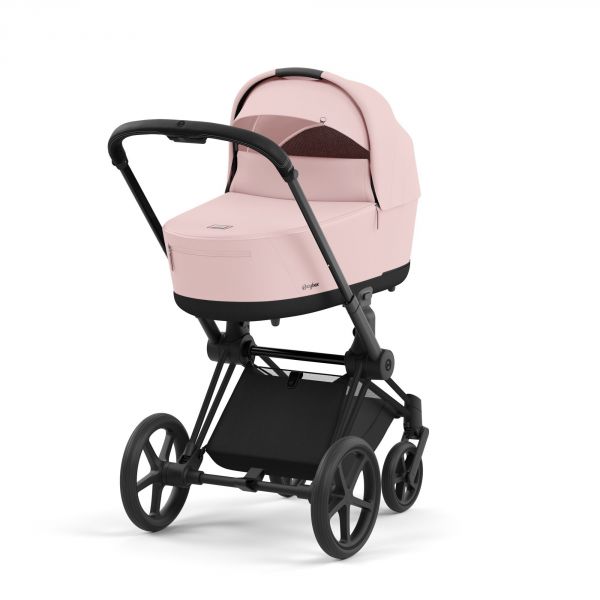 Poussette trio Priam 4 Peach Pink châssis Matt Black + Cloud T i-Size + Nacelle Luxe