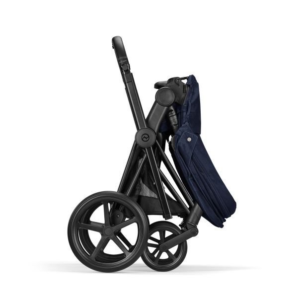 Poussette Priam 4 Rebellious Luxury Denim Blue châssis Matt Black