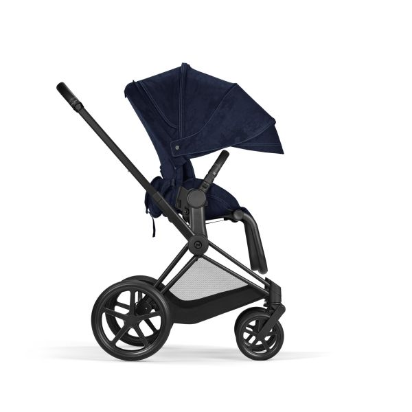Poussette Priam 4 Rebellious Luxury Denim Blue châssis Matt Black