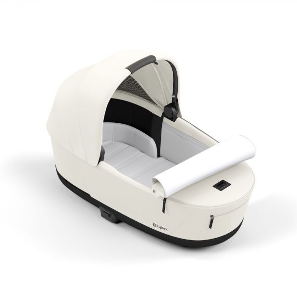 Poussette duo Priam 4 Off White châssis Rose Gold + Nacelle Luxe