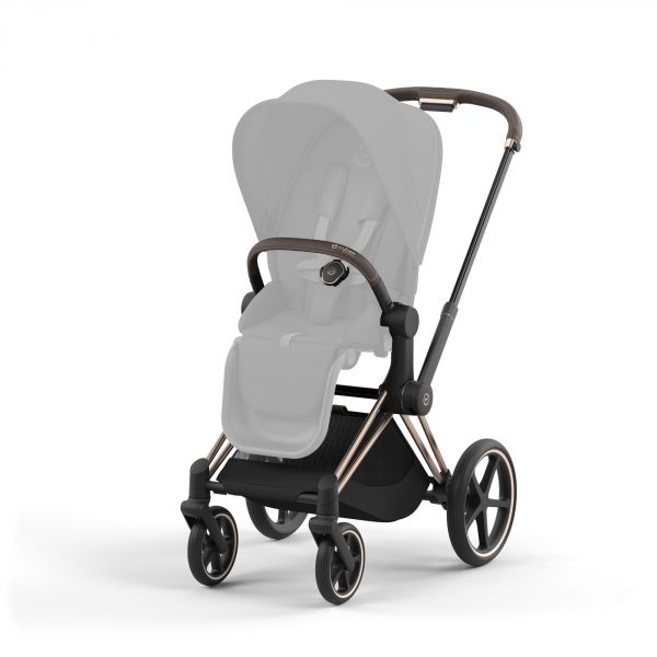 Poussette Priam 4 Cozy beige châssis Rosegold