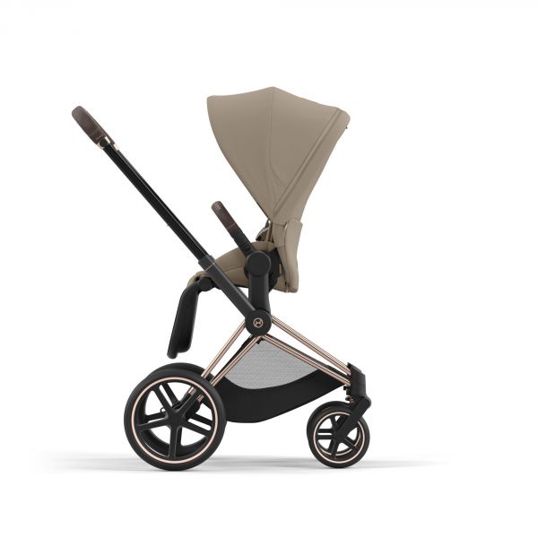 Poussette Priam 4 Cozy beige châssis Rosegold