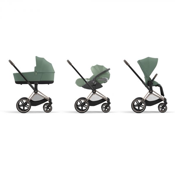 Poussette Priam 4 Leaf Green châssis Rosegold