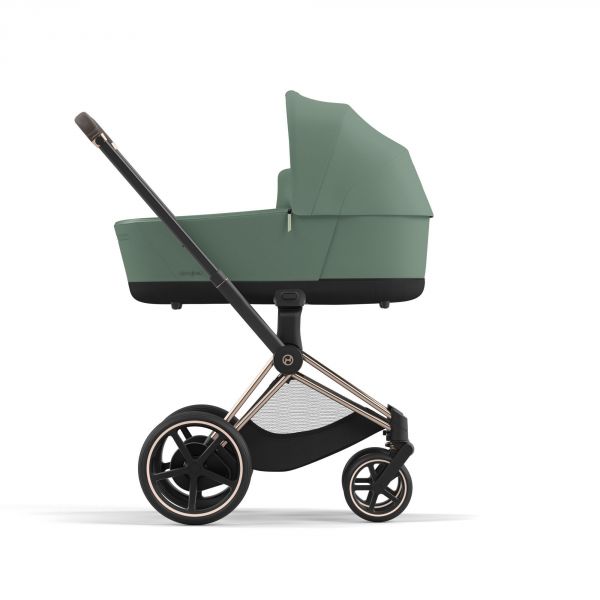 Poussette trio Priam 4 Leaf Green châssis Rose Gold + Cloud T i-Size + Nacelle Luxe