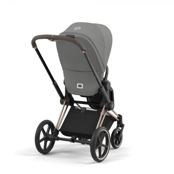 Poussette Priam 4 Mirage Grey châssis Rosegold