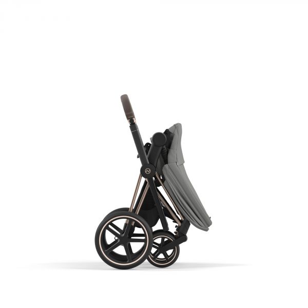 Poussette Priam 4 Mirage Grey châssis Rosegold