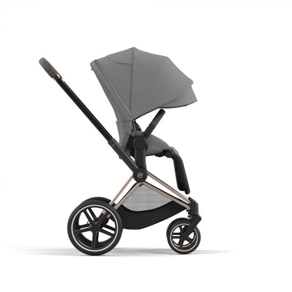 Poussette Priam 4 Mirage Grey châssis Rosegold