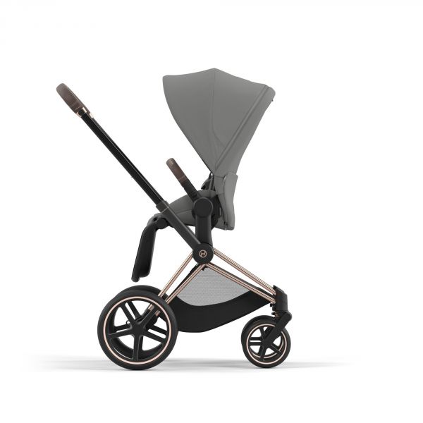 Poussette Priam 4 Mirage Grey châssis Rosegold