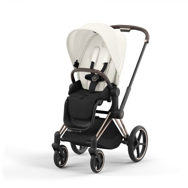 Poussette Priam 4 Off White châssis Rosegold