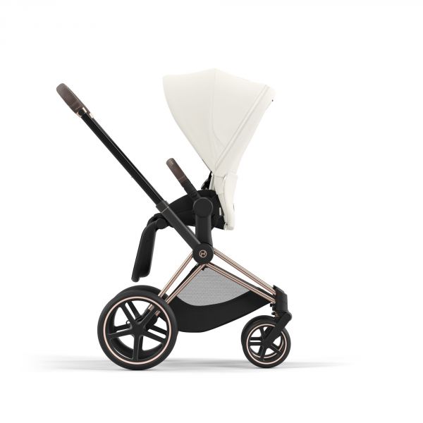 Poussette Priam 4 Off White châssis Rosegold