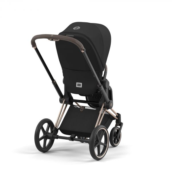 Poussette Priam 4 Sepia Black châssis Rosegold