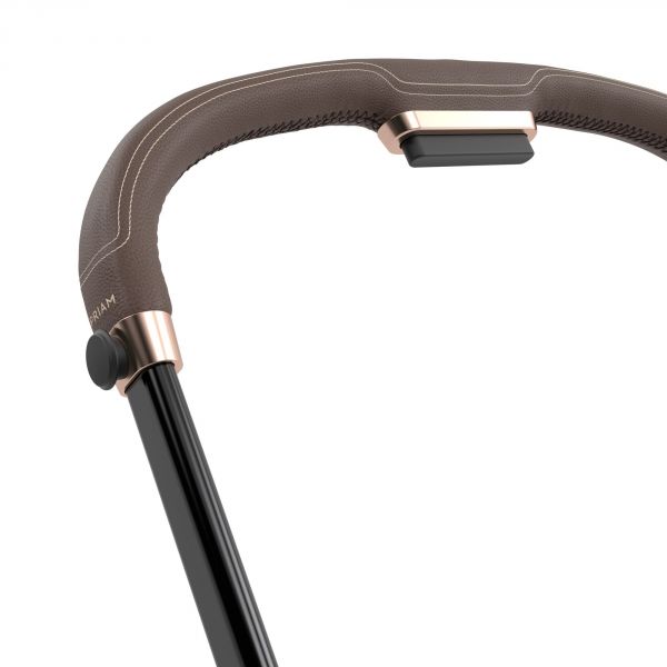 Poussette Priam 4 Sepia Black châssis Rosegold