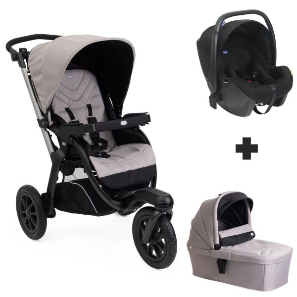 Poussette trio Activ3+  + siège auto Kory I-Size + nacelle Activ3+ Nut