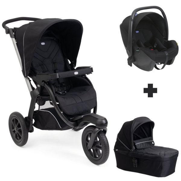 Poussette trio Activ3+  + siège auto Kory I-Size + nacelle Activ3+ Ebony