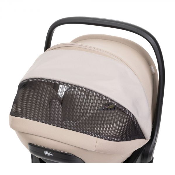 Poussette trio Activ3 Jet Black + siège auto First seat Recline i-Size Amber glow + nacelle