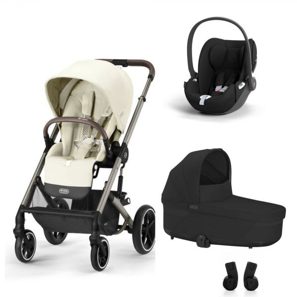 Poussette trio Balios S Lux 2 Seashell Beige + Siège auto Cloud T i-Size  + Nacelle Cot S