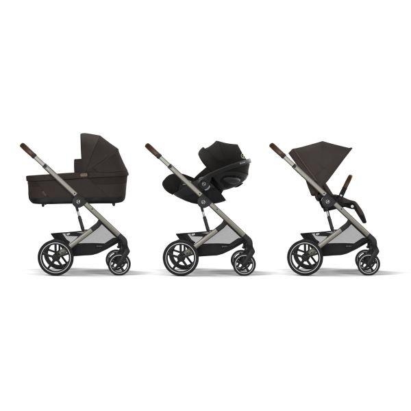 Poussette trio Balios S Lux 3 Chocolate Brown + Siège auto Cloud G i-Size + Nacelle + Base G