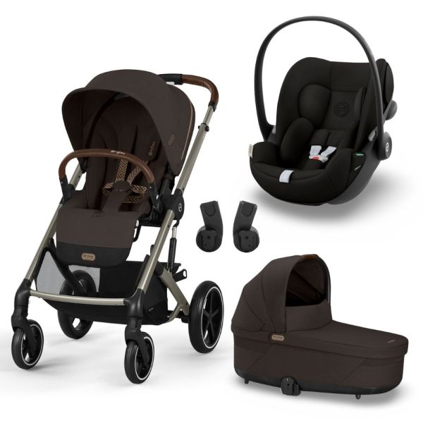 Poussette trio Balios S Lux 3 Chocolate Brown + Siège auto Cloud G i-Size + Nacelle
