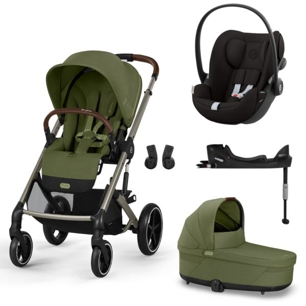 Poussette trio Balios S Lux 3 Moss Green + Siège auto Cloud G i-Size + Nacelle + Base G