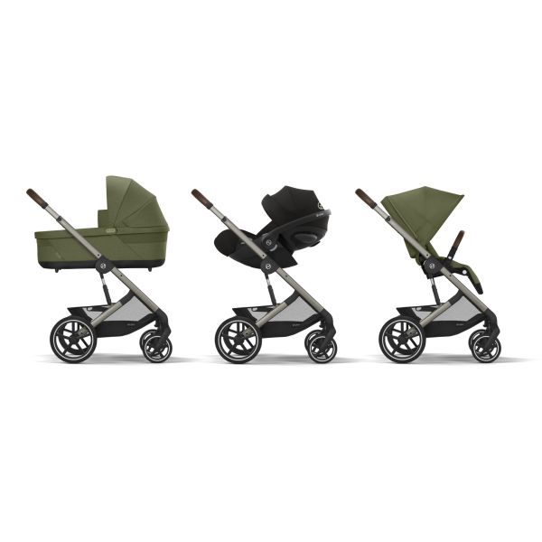 Poussette trio Balios S Lux 3 Moss Green + Siège auto Cloud G i-Size + Nacelle + Base G