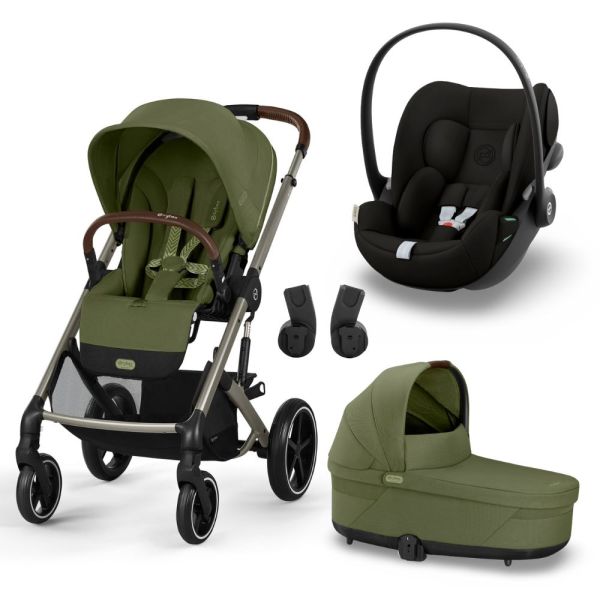 Poussette trio Balios S Lux 3 Moss Green + Siège auto Cloud G i-Size + Nacelle