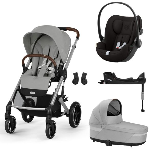 Poussette trio Balios S Lux 3 Stone Grey + Siège auto Cloud G i-Size + Nacelle + Base G
